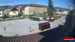 Střed obce Rokytnice nad Jizerou