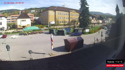 Střed obce Rokytnice nad Jizerou