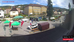 Střed obce Rokytnice nad Jizerou