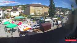 Střed obce Rokytnice nad Jizerou