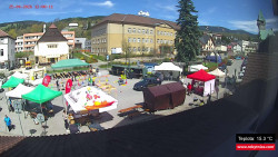 Střed obce Rokytnice nad Jizerou