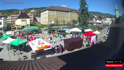 Střed obce Rokytnice nad Jizerou