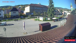 Střed obce Rokytnice nad Jizerou