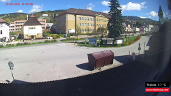 Střed obce Rokytnice nad Jizerou