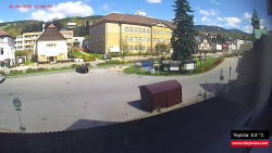 Střed obce Rokytnice nad Jizerou