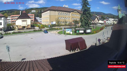 Střed obce Rokytnice nad Jizerou