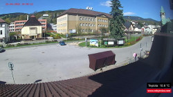 Střed obce Rokytnice nad Jizerou