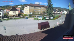 Střed obce Rokytnice nad Jizerou