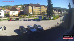 Střed obce Rokytnice nad Jizerou