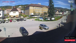 Střed obce Rokytnice nad Jizerou