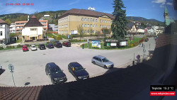 Střed obce Rokytnice nad Jizerou