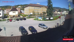 Střed obce Rokytnice nad Jizerou