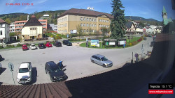 Střed obce Rokytnice nad Jizerou