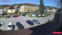 Střed obce Rokytnice nad Jizerou