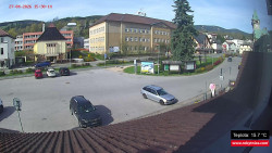 Střed obce Rokytnice nad Jizerou