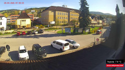 Střed obce Rokytnice nad Jizerou