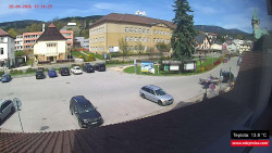 Střed obce Rokytnice nad Jizerou