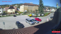 Střed obce Rokytnice nad Jizerou