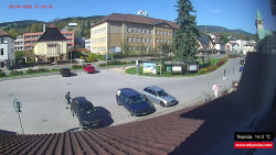 Střed obce Rokytnice nad Jizerou