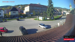 Střed obce Rokytnice nad Jizerou