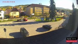 Střed obce Rokytnice nad Jizerou