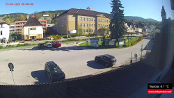 Střed obce Rokytnice nad Jizerou