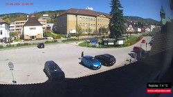 Střed obce Rokytnice nad Jizerou