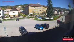 Střed obce Rokytnice nad Jizerou