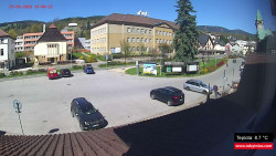 Střed obce Rokytnice nad Jizerou