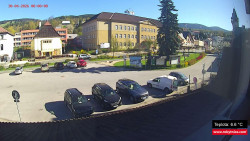 Střed obce Rokytnice nad Jizerou