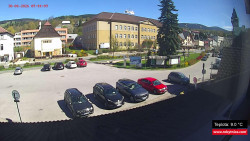 Střed obce Rokytnice nad Jizerou