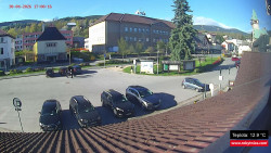 Střed obce Rokytnice nad Jizerou