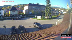 Střed obce Rokytnice nad Jizerou