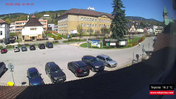 Střed obce Rokytnice nad Jizerou