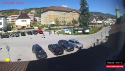 Střed obce Rokytnice nad Jizerou