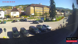 Střed obce Rokytnice nad Jizerou