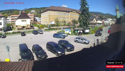 Střed obce Rokytnice nad Jizerou