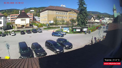 Střed obce Rokytnice nad Jizerou