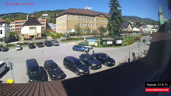 Střed obce Rokytnice nad Jizerou