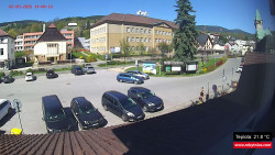 Střed obce Rokytnice nad Jizerou
