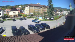 Střed obce Rokytnice nad Jizerou