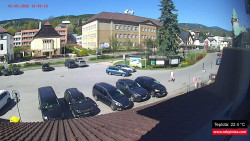 Střed obce Rokytnice nad Jizerou