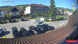 Střed obce Rokytnice nad Jizerou