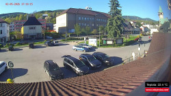Střed obce Rokytnice nad Jizerou