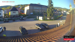 Střed obce Rokytnice nad Jizerou