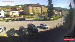 Střed obce Rokytnice nad Jizerou