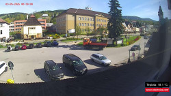 Střed obce Rokytnice nad Jizerou