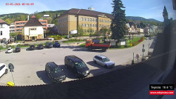 Střed obce Rokytnice nad Jizerou