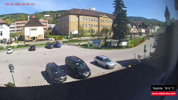 Střed obce Rokytnice nad Jizerou