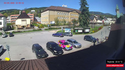 Střed obce Rokytnice nad Jizerou